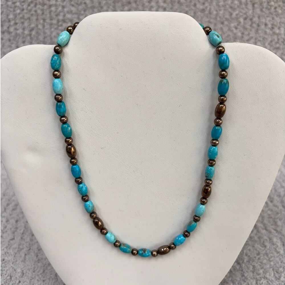 Carolyn Pollack Relios Sterling Silver Turquoise Bead Adjustable Necklace #82575